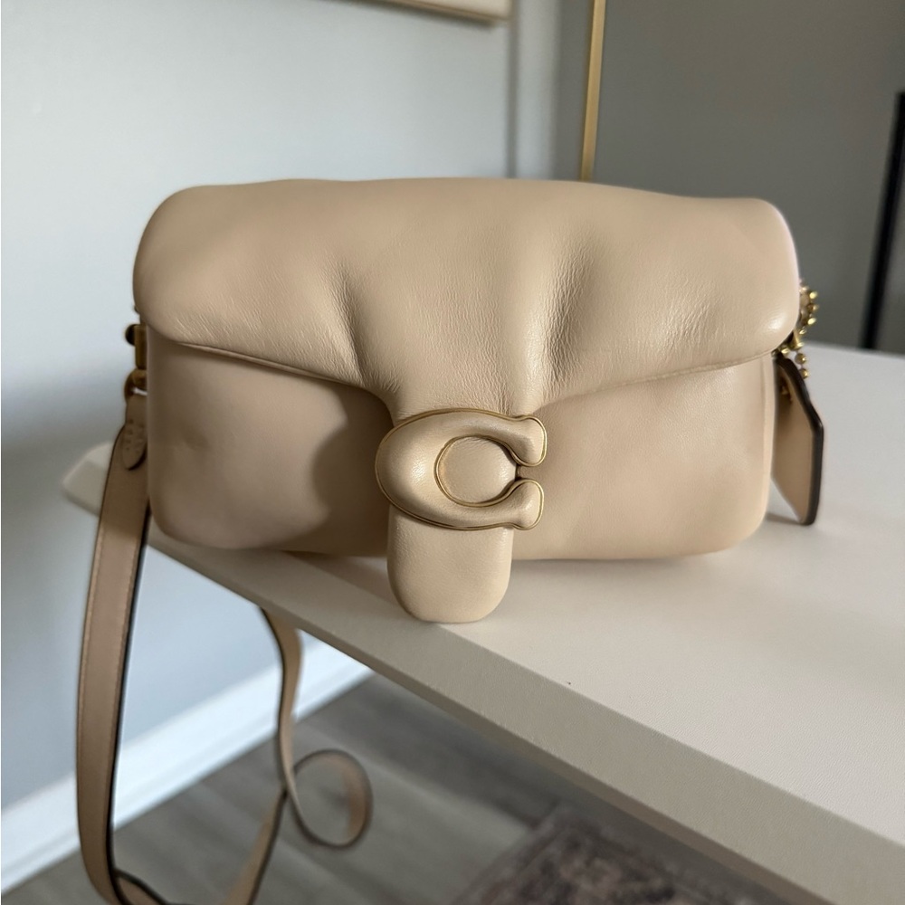 Coach Beige Leather Crossbody Bag
